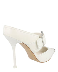 Alexander McQueen Womens Buckle Leather Mules