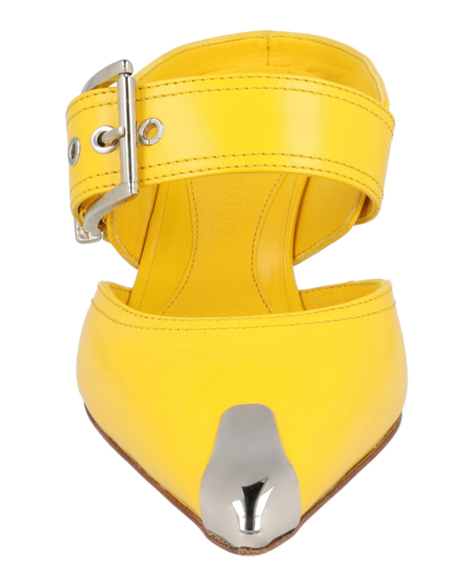 Alexander McQueen Womens Buckle Leather Mules