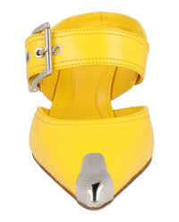 Alexander McQueen Womens Buckle Leather Mules