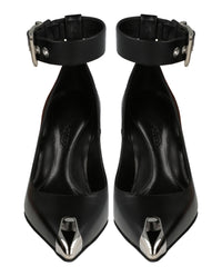 Alexander McQueen Womens Buckle Leather Heels