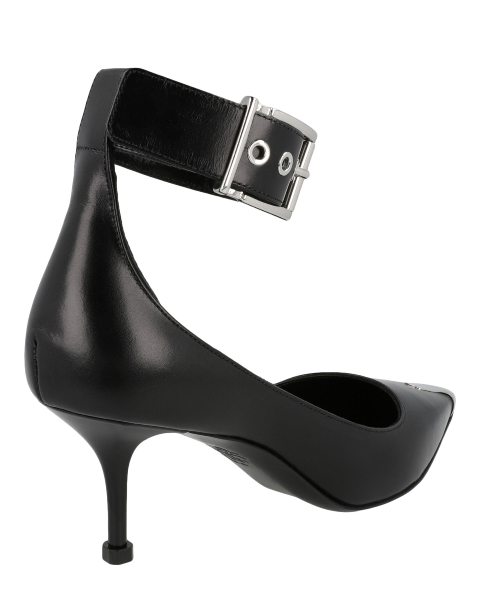 Alexander McQueen Womens Buckle Leather Heels