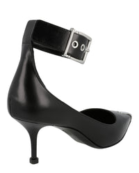 Alexander McQueen Womens Buckle Leather Heels