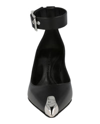 Alexander McQueen Womens Buckle Leather Heels