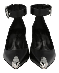 Alexander McQueen Womens Buckle Leather Heels