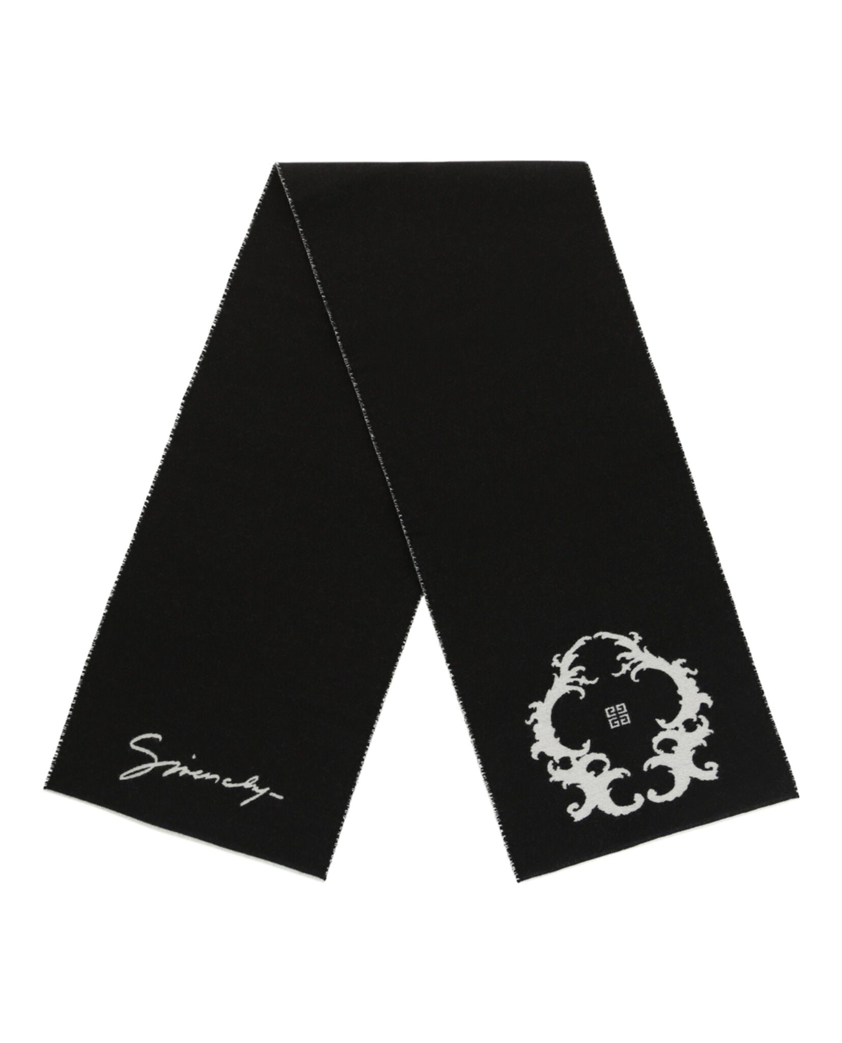 Givenchy Unisex-Adult Reversible Logo Wool Scarf