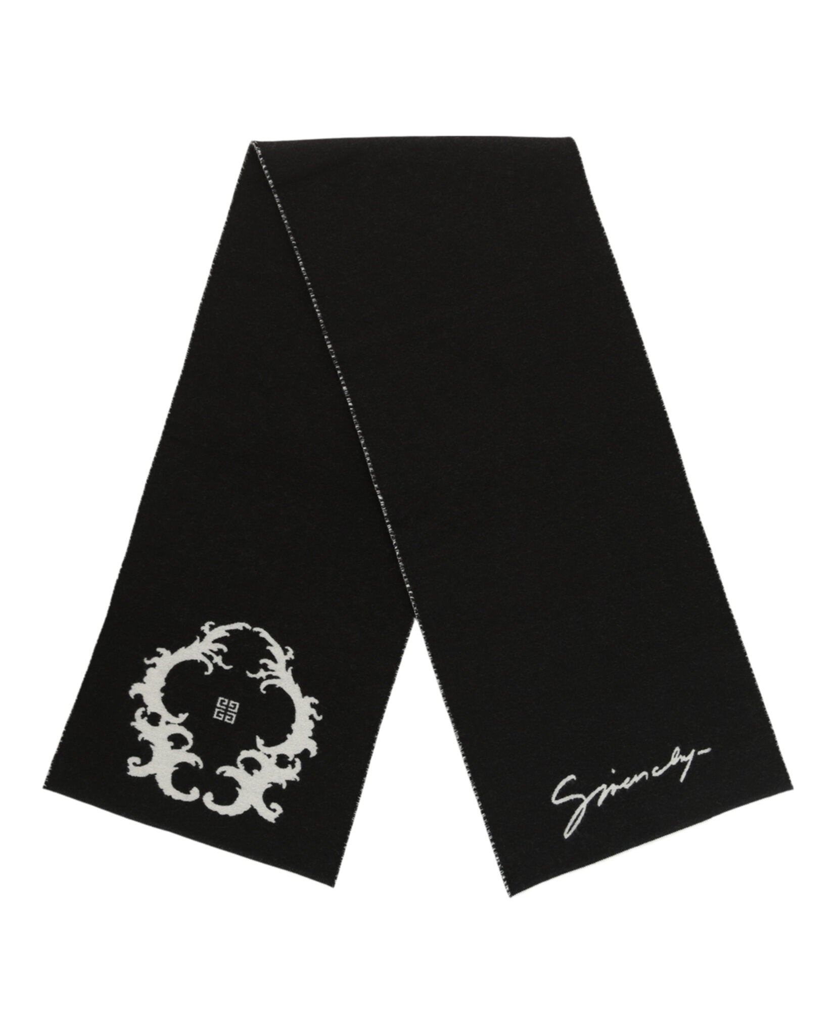 Givenchy Unisex-Adult Reversible Logo Wool Scarf