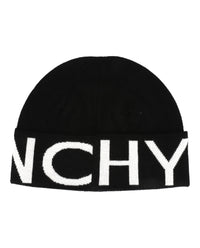Givenchy Givenchy Mens Jacquard Logo Beanie