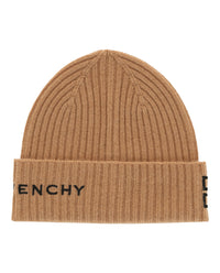 Givenchy Givenchy Mens Ribbed 4G Wool Blend Beanie