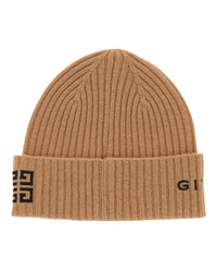 Givenchy Givenchy Mens Ribbed 4G Wool Blend Beanie