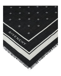 Givenchy Womens 4G Shawl In Cashmere and Silk
