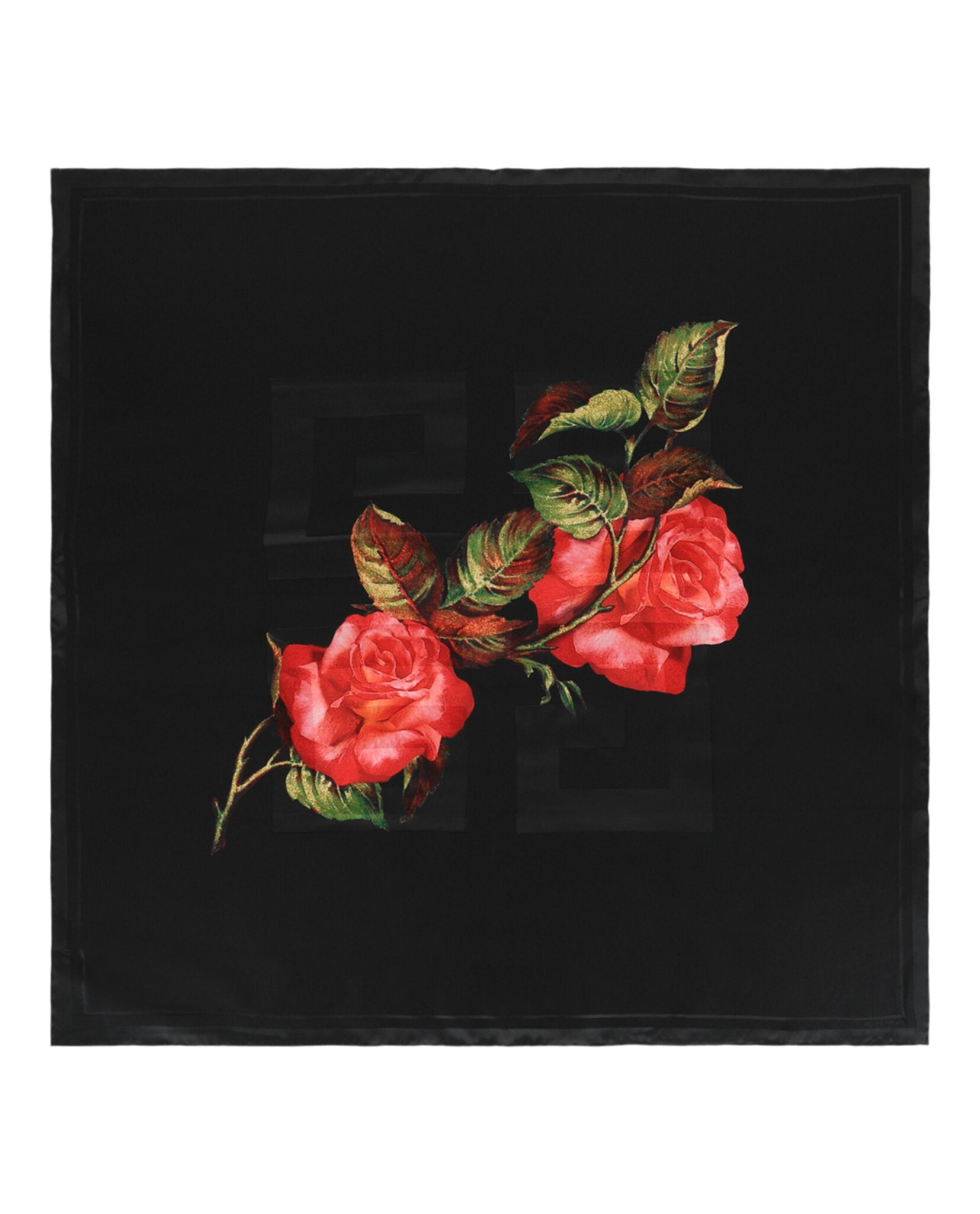 Givenchy Womens 4G Flower Silk Scarf