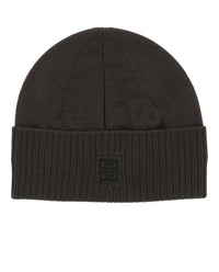 Givenchy Womens Ribbed Embroidered Logo Beanie