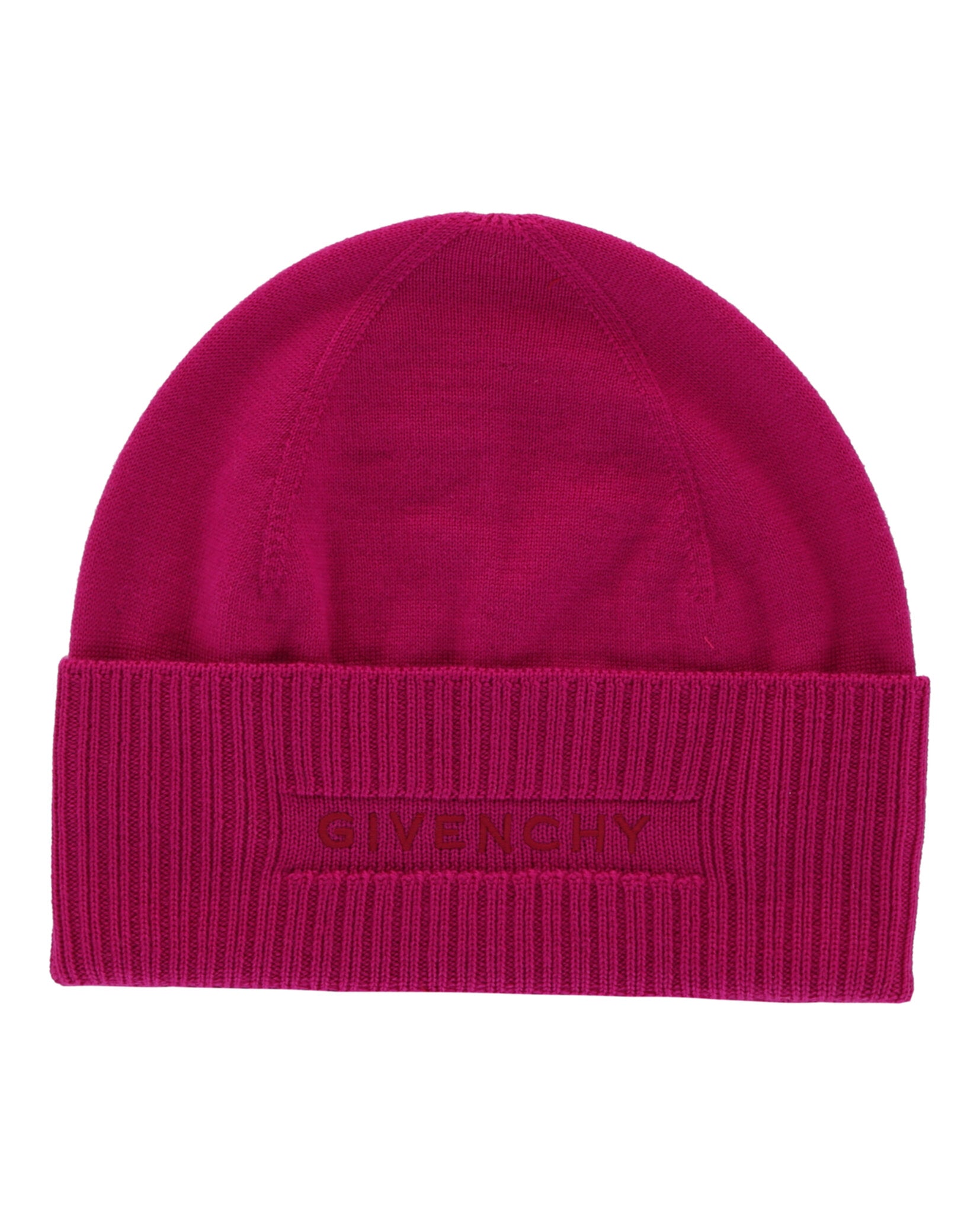 Givenchy Womens Ribbed Embroidered Logo Beanie