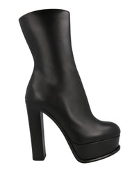 Alexander McQueen Womens Platform Ankle Boots Black