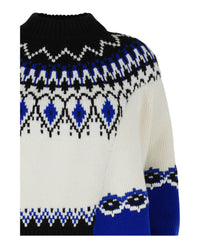 Alexander McQueen Alexander McQueen Womens Fair Isle Draped Knit Sweater