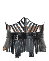 Alexander McQueen Womens Cage Corset Belt Black