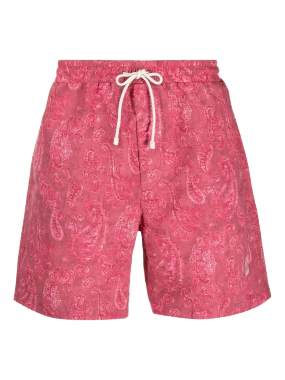 Brunello Cucinelli Brunello Cucinelli Pink Paisley Print Drawstring Swim Shorts