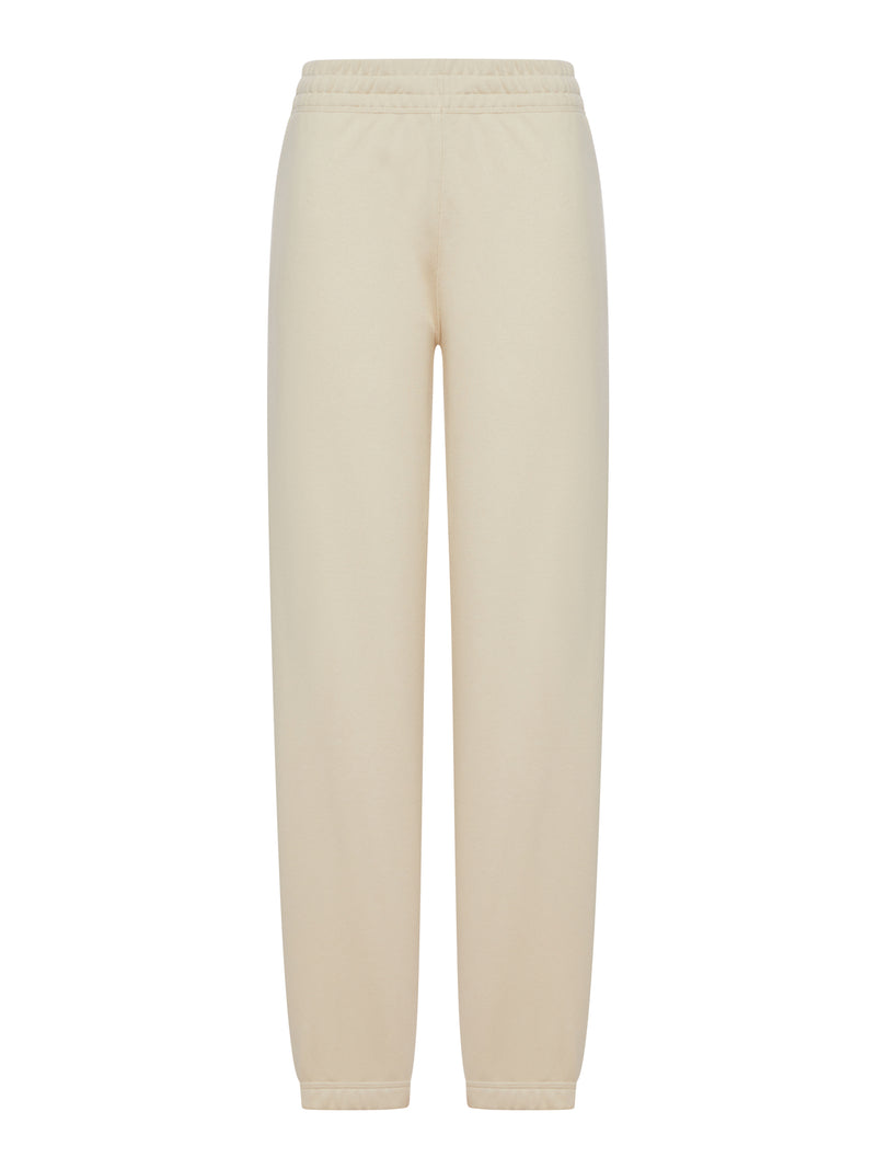 Burberry Women Cotton Jogging Trousers With Check Applique