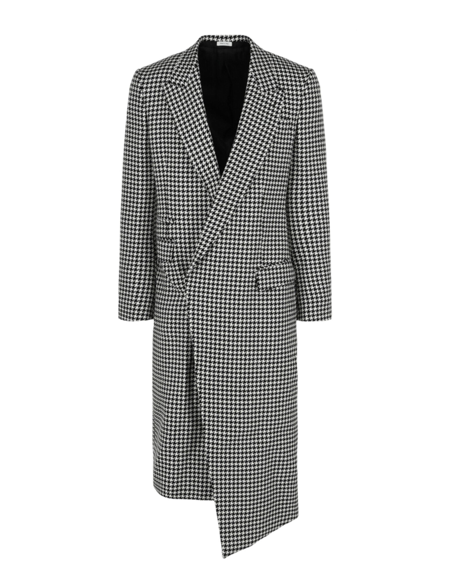 Alexander McQueen Mens Asymmetrical Houndstooth Coat