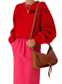 Chloe` Chloe` Women Small Marcie Shoulder Bag In Clay Brown Soft Leather