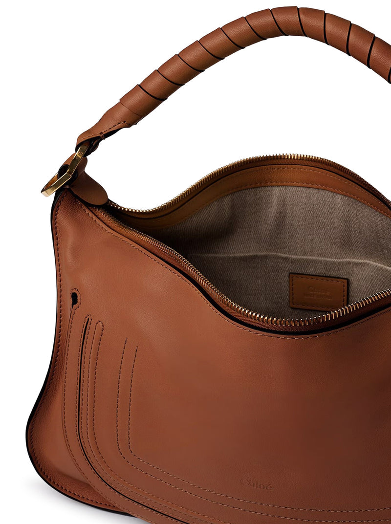 Chloe` Chloe` Women Small Marcie Shoulder Bag In Clay Brown Soft Leather