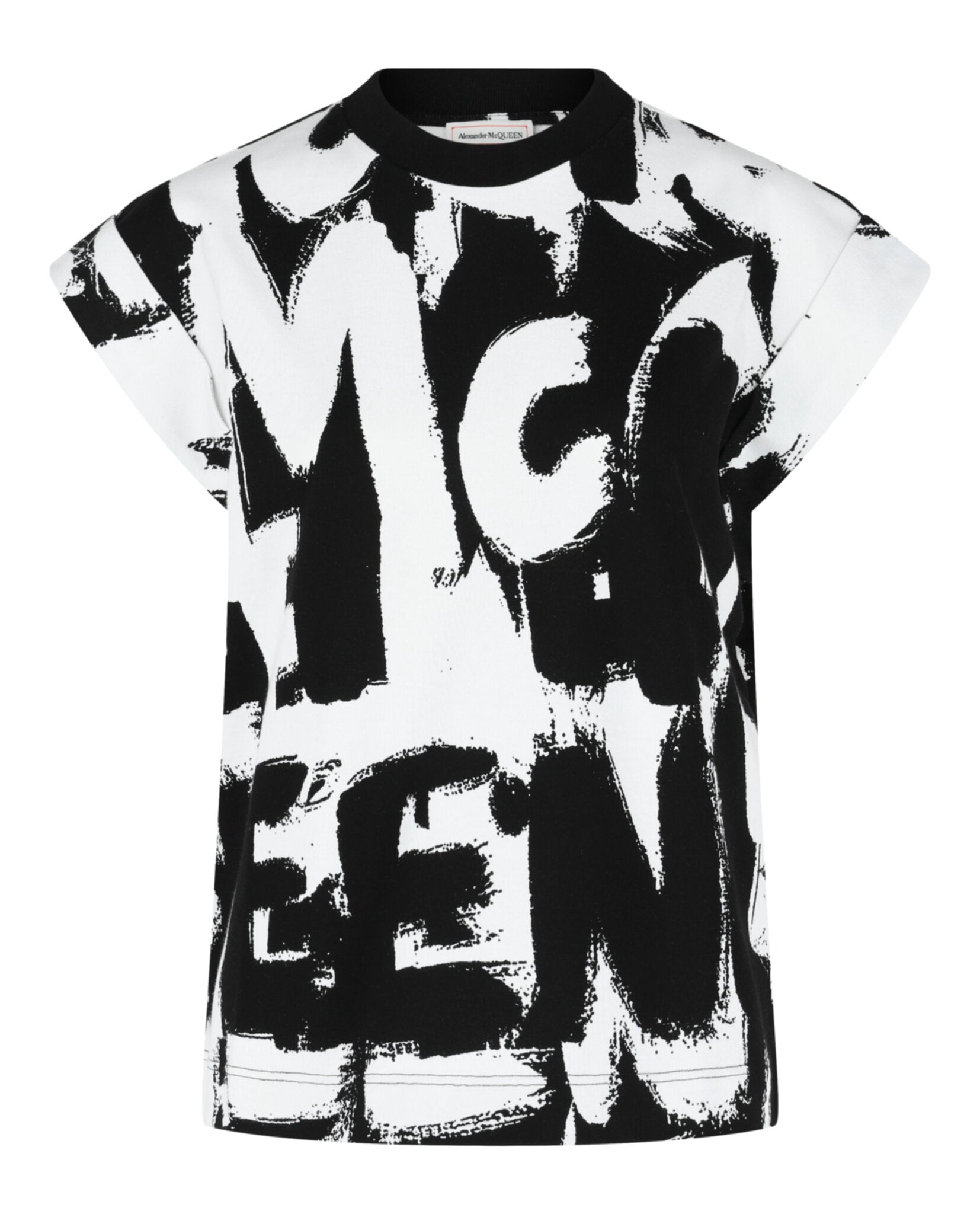 Alexander McQueen Womens Graffiti Print T-Shirt