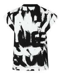 Alexander McQueen Womens Graffiti Print T-Shirt