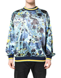 Dolce & Gabbana Multicolor Marble Print Men Pullover Men's Sweater