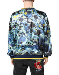 Dolce & Gabbana Multicolor Marble Print Men Pullover Men's Sweater