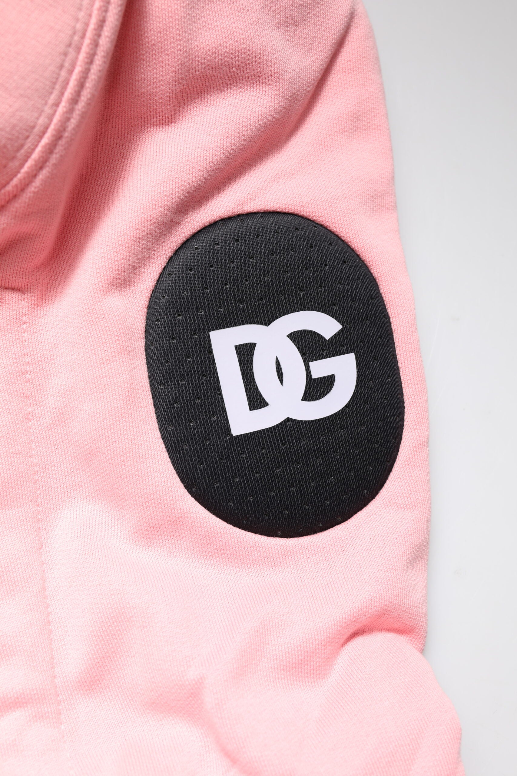 Dolce & Gabbana Pink Cotton Hooded Men Sportswear Vest Men's Sweater