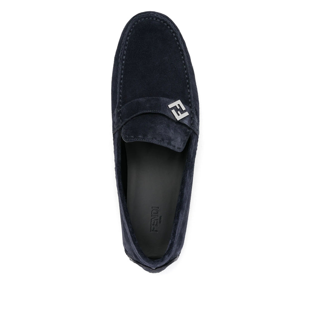 Fendi Blue Loafers Men