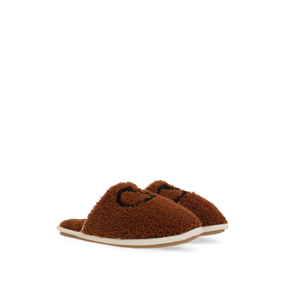 Valentino Garavani Brown Slippers Men