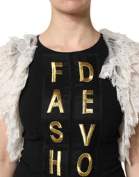 Dolce & Gabbana Black Fashion Devotion Embellish Mini Women's Dress