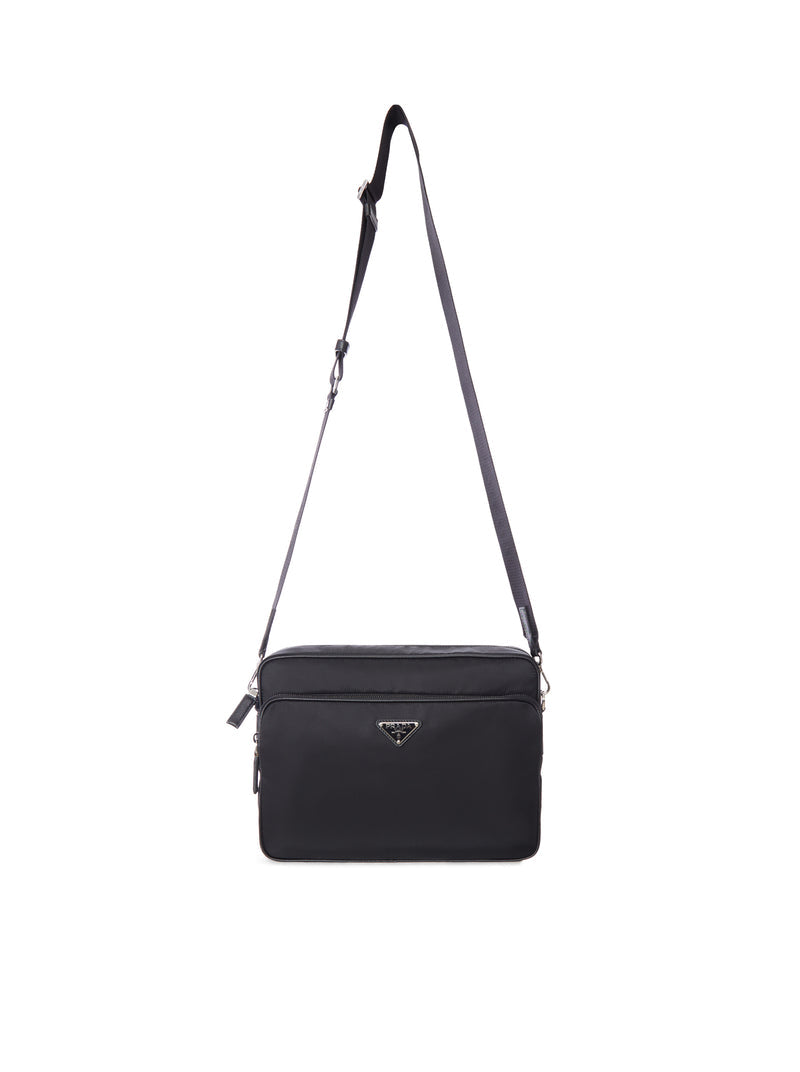 Prada Prada Men Re-Nylon And Leather Shoulder Bag