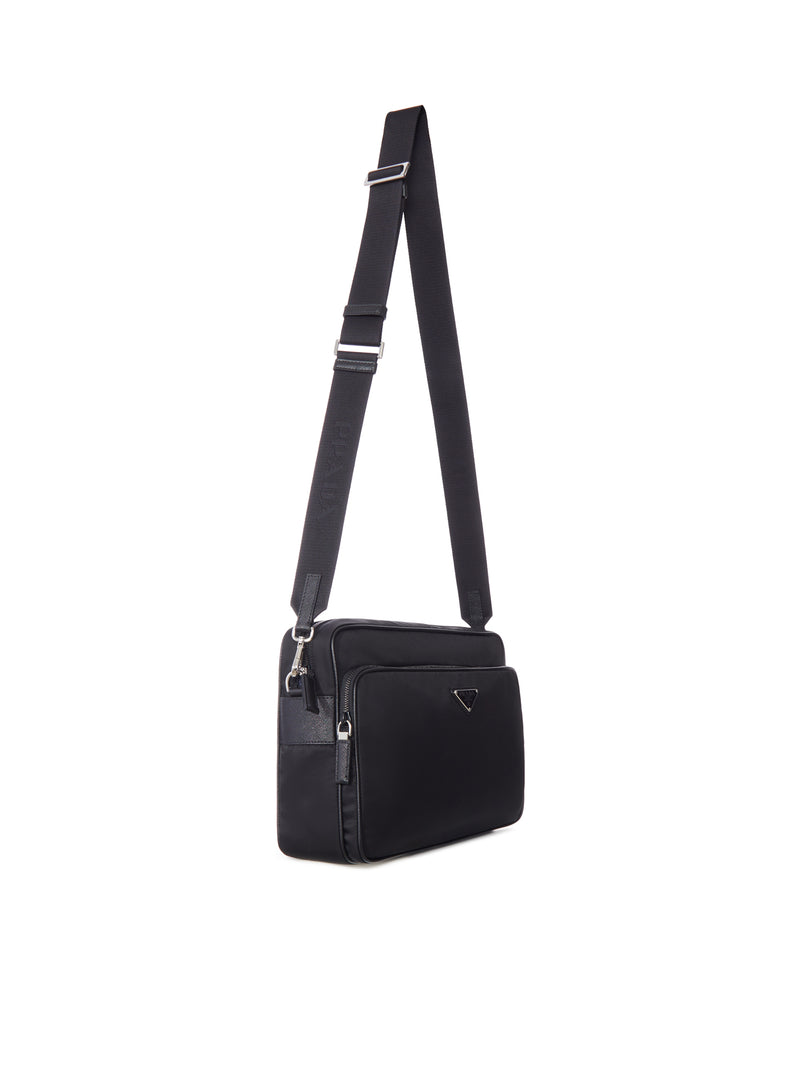 Prada Prada Men Re-Nylon And Leather Shoulder Bag