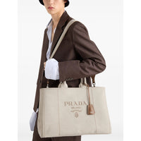 Prada Neutrals Tote Bags Men