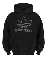 Balenciaga Mens X Adidas Oversized Embroidered Logo Hoodie