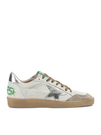 Golden Goose Deluxe Brand Men Ball-Star Sneakers In White Leather With Silver Star