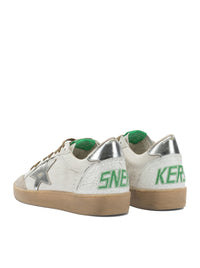 Golden Goose Deluxe Brand Men Ball-Star Sneakers In White Leather With Silver Star