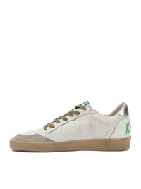 Golden Goose Deluxe Brand Men Ball-Star Sneakers In White Leather With Silver Star