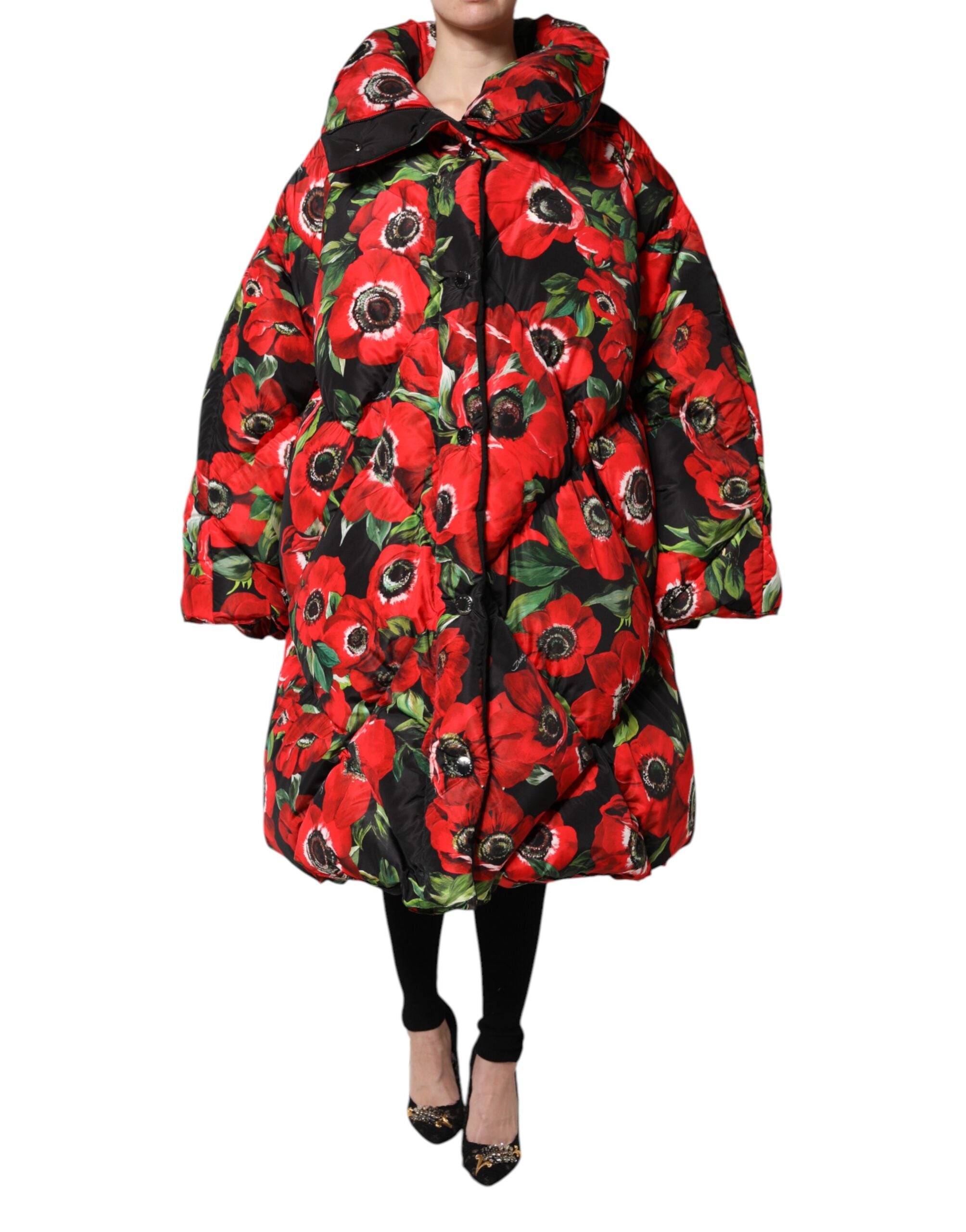 Dolce & Gabbana Dolce & Gabbana Multicolor Floral Full Zip Padded Women's Jacket
