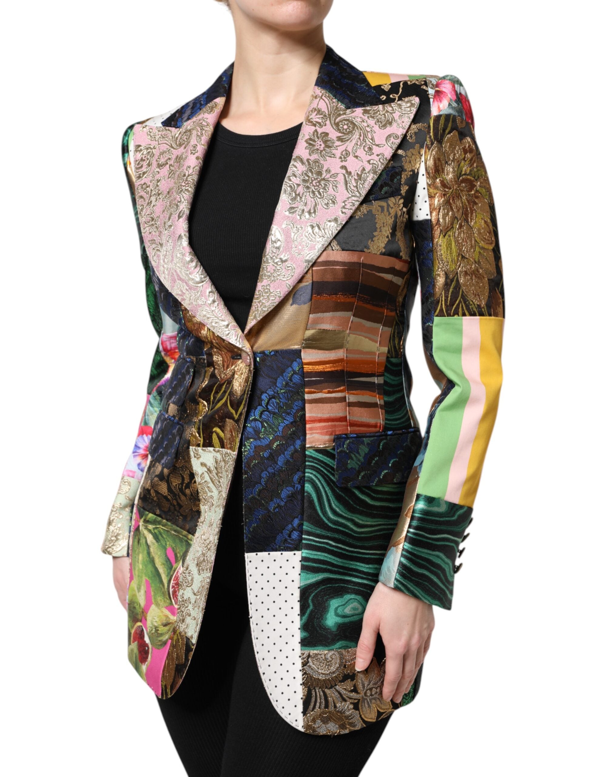 Dolce & Gabbana Multicolor Floral Patchwork Jacquard Women's