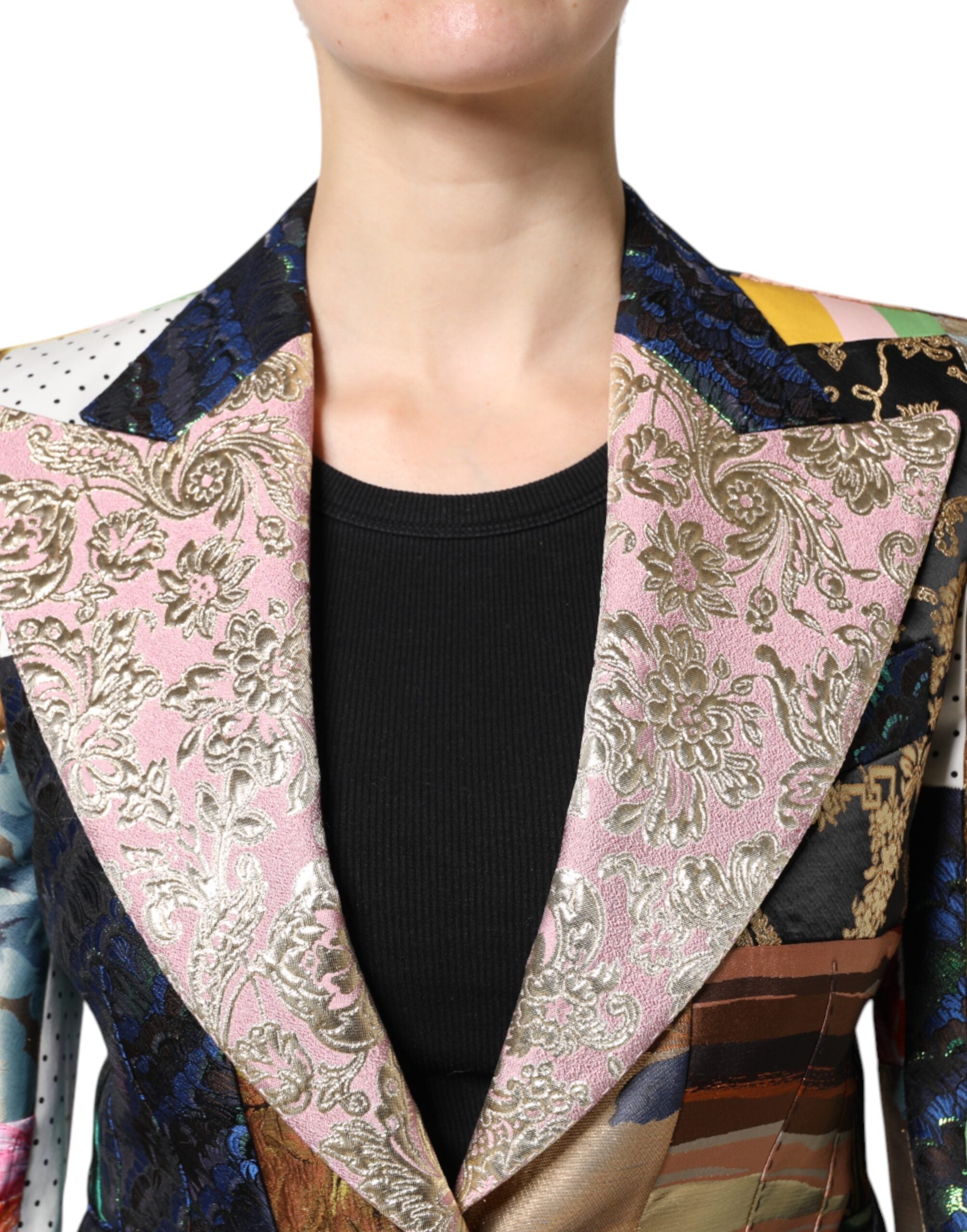 Dolce & Gabbana Multicolor Floral Patchwork Jacquard Women's