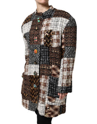 Dolce & Gabbana Multicolor Patchwork Button Down Women's Jacket