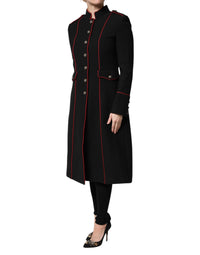 Dolce & Gabbana Dolce & Gabbana Black Wool Single Breasted Trench Coat Women's Jacket