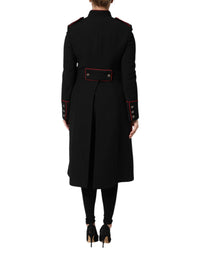 Dolce & Gabbana Dolce & Gabbana Black Wool Single Breasted Trench Coat Women's Jacket