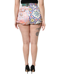 Dolce & Gabbana Multicolor High Waist Women Hot Pants Women's Shorts