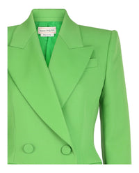 Alexander McQueen Alexander McQueen Womens Fitted Double-Breasted Blazer