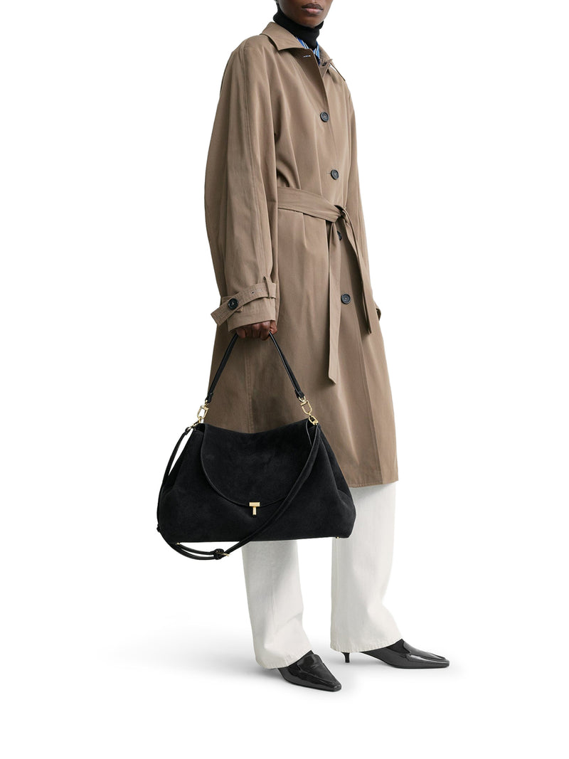 Toteme Women T-Lock Suede Bag