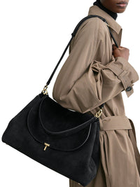 Toteme Women T-Lock Suede Bag